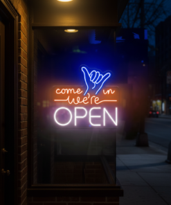 Alternative view of Come in We're Open Sign Bar Led Light Sign