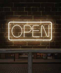 OPEN Welcome LED Neon Sign Custom Business Bar Sign