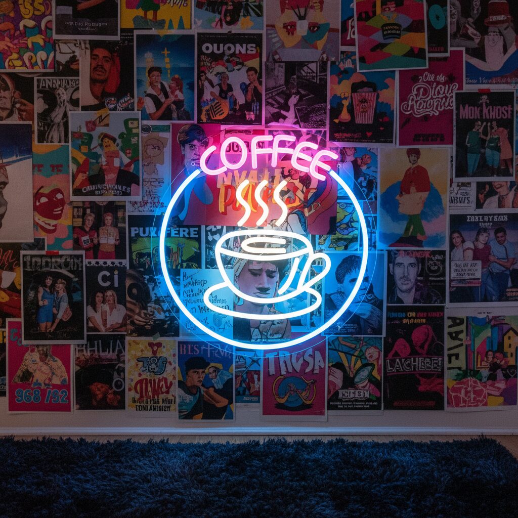 Coffee Neon Sign Round Neon Sign - Image 3