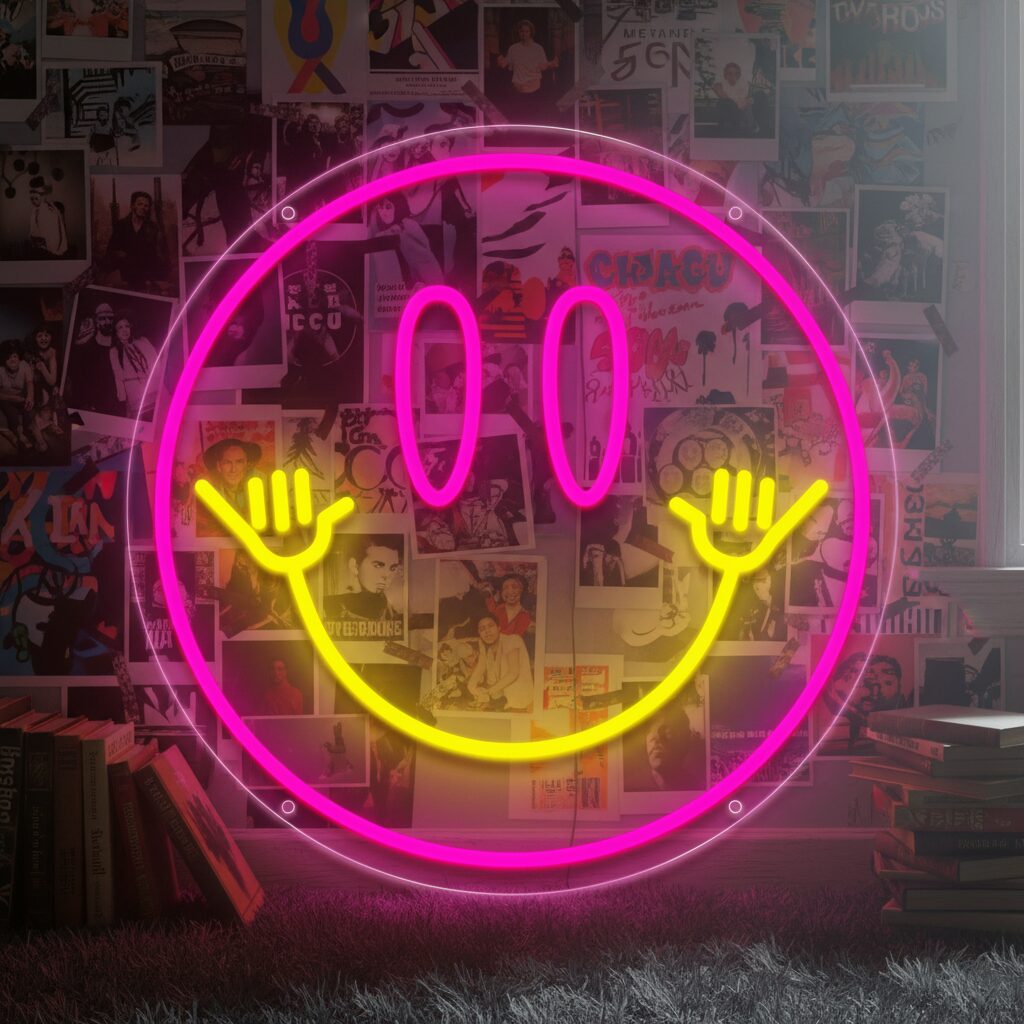 Smiley Face Neon Sign Led Neon Light for Wall Decor - Image 2