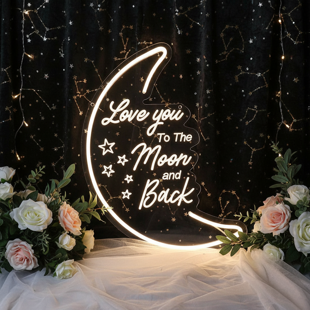 To The Moon and Back Neon Sign - Image 3