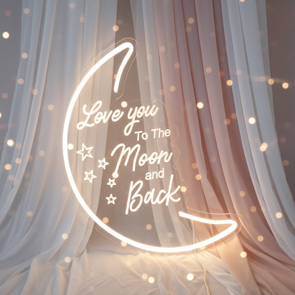 To The Moon and Back Neon Sign - Image 4