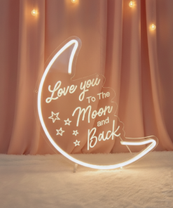To The Moon and Back Neon Sign