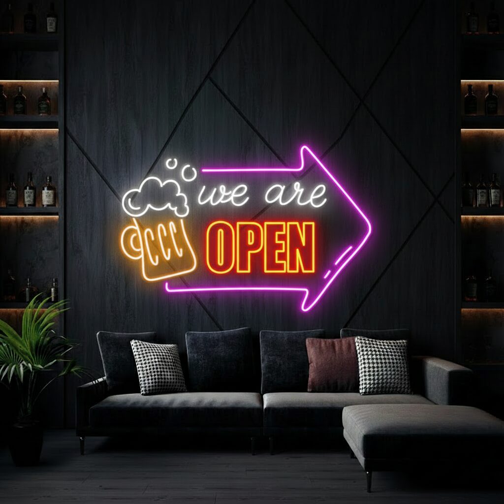 We Are Open Led Sign Beer Open Neon Sign - Image 2