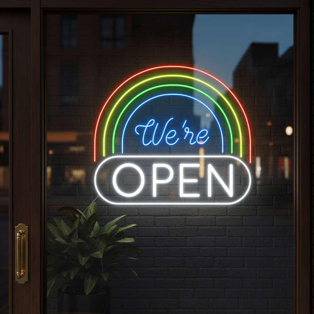 We Are Open LED Neon Sign Shop Decor Neon Sign